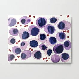 Blood Cells inspired illustration Metal Print