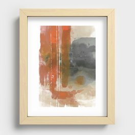 Terracotta Abstract  Recessed Framed Print