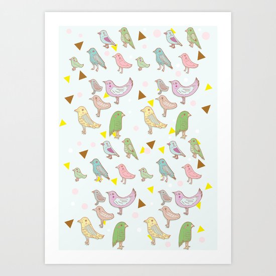 Bird Pattern Art Print