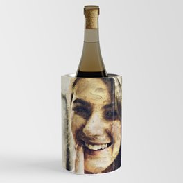 Woman In Pink Tank Top Smiling Wine Chiller
