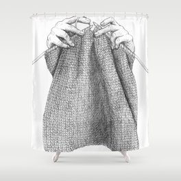 Knitting Shower Curtain