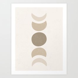 Boho Moon Phases Art Print