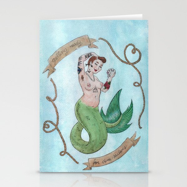 Fancy Mermaid Stationery Cards