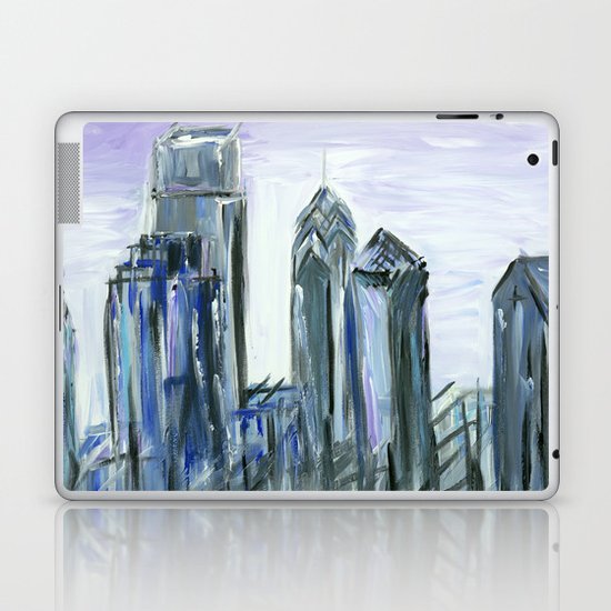Gray Philadelphia Skyline Laptop & iPad Skin