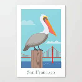 San Francisco: Brown Pelican Canvas Print