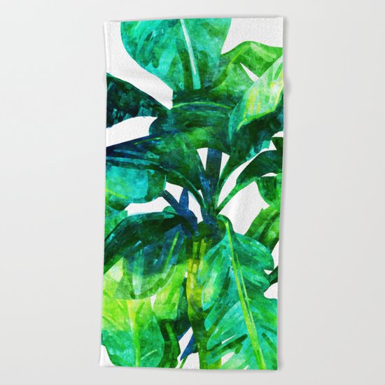 Banana Leaves #society6 #decor #buyart Beach Towel