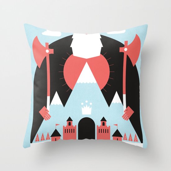 King of the Mountain Throw Pillow