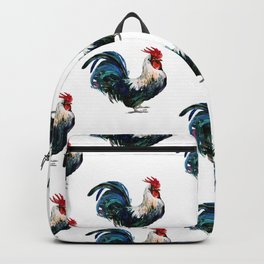 Rooster Decor, Beautiful Rooster French country style design artwork, kitchen Backpack | Watercolorbirds, Cagefree, Farmergift, Watercolor, Farmanimal, Birds, Chicken, Roosterart, Roosters, Farmanimals 