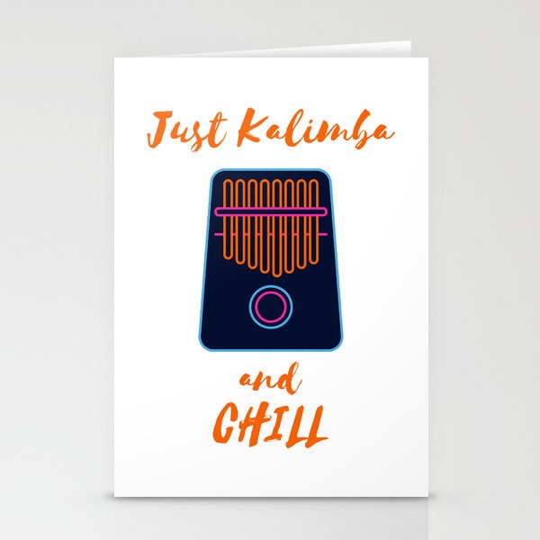 Music instrument Kalimba illustration Stationery Cards