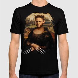 Hugh Jackman Mona Lisa Face Swap T-shirt