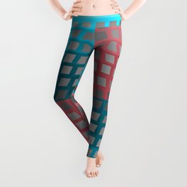 Rainbow Squares Victor Vasarely Style 4 Leggings