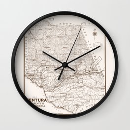 Ventura County Map Wall Clock