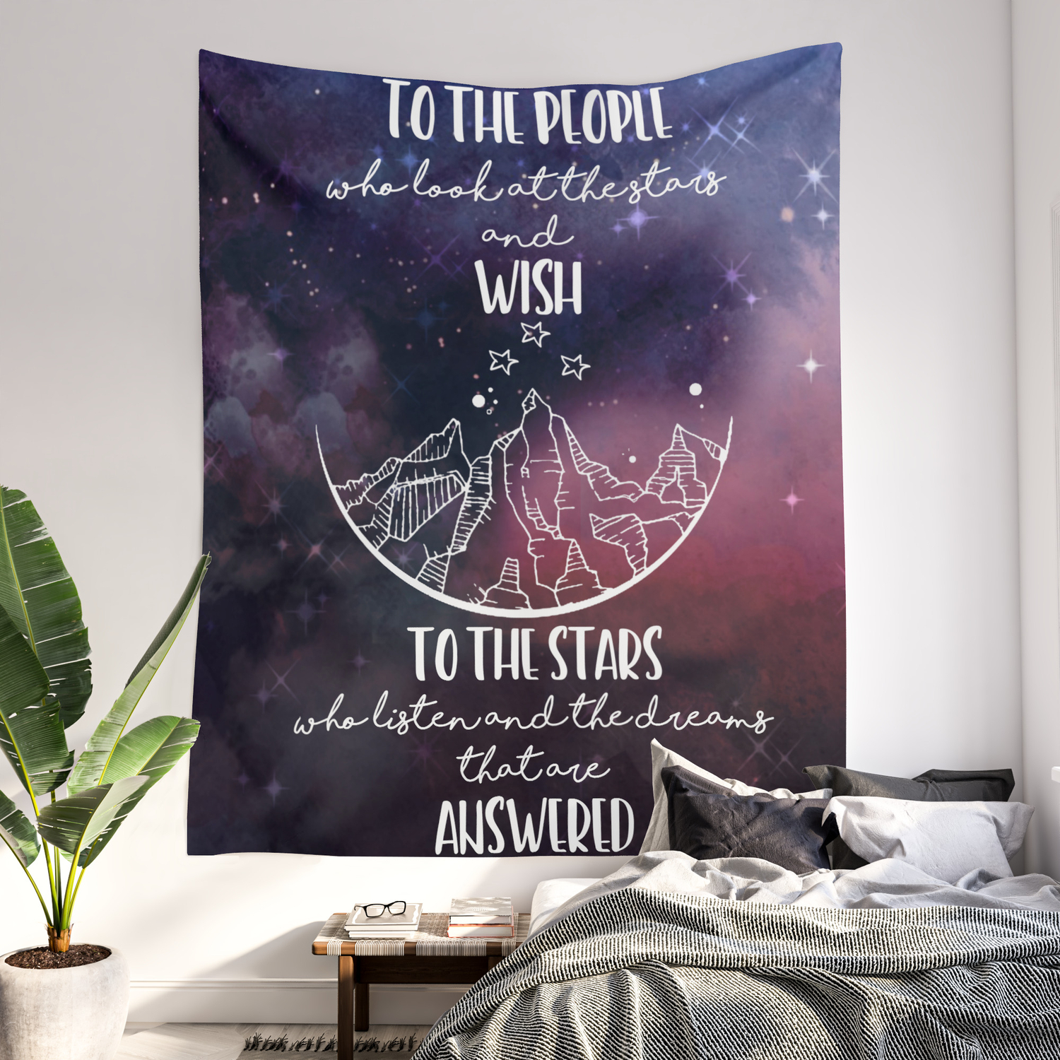 To The People Who Look The Stars And Wish Wall Tapestry By Islabooks Society6