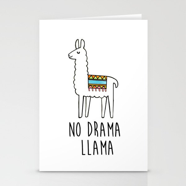 No Drama llama Stationery Cards