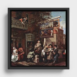 William Hogarth, humours of an election 4 Framed Canvas