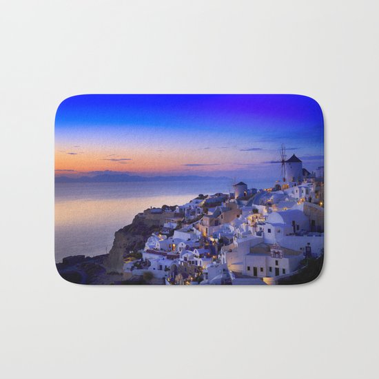 Santorini, Greece Bath Mat