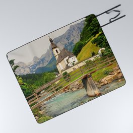 Germany Photography - Bridge In Ramsau Bei Berchtesgaden Picnic Blanket