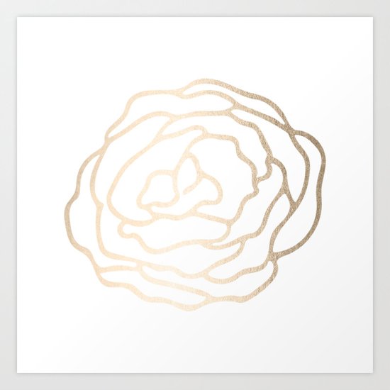 Flower in White Gold Sands Art Print
