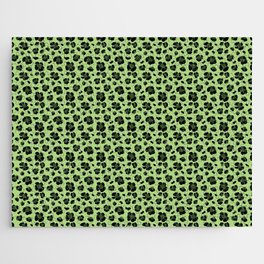 Green Leopard Print 02 Jigsaw Puzzle
