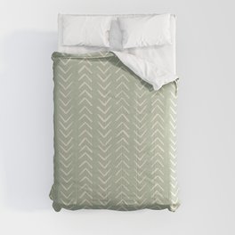 Sage Green Arrow Mudcloth  Comforter