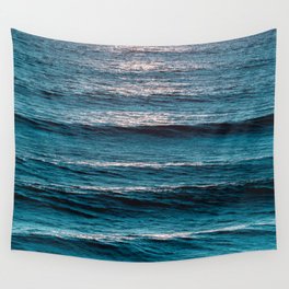 Blue Summer - Ocean Beach Landscape Wall Tapestry