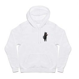 Black cat with flute Hoody