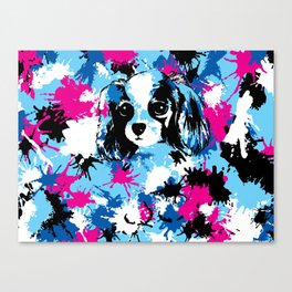 Splatter Art Puppy Zuly Canvas Print