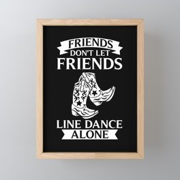 Line Dance Music Song Country Dancing Lessons Framed Mini Art Print