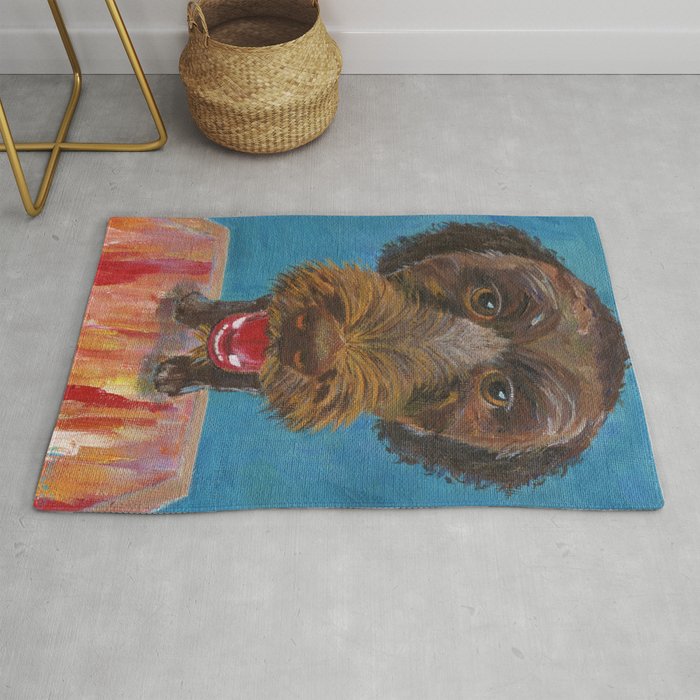 Godiva, the Labradoodle Rug