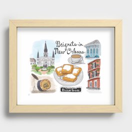 Beignets in New Orleans, Louisiana Recessed Framed Print