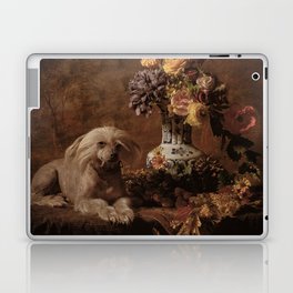 Still life with Chinese Crested Dog Laptop Skin