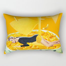 Cheese Dreams Rectangular Pillow | Curated, Retro, Cheese, Macaroniandcheese, Midcentury, Collage, Popart, Funny, Vintage, Macncheese 