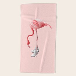 SNEAKER FLAMINGO Beach Towel