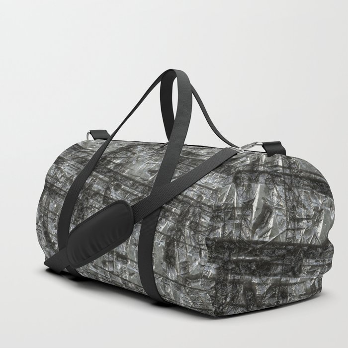 Gouged Stainless Texture Duffle Bag