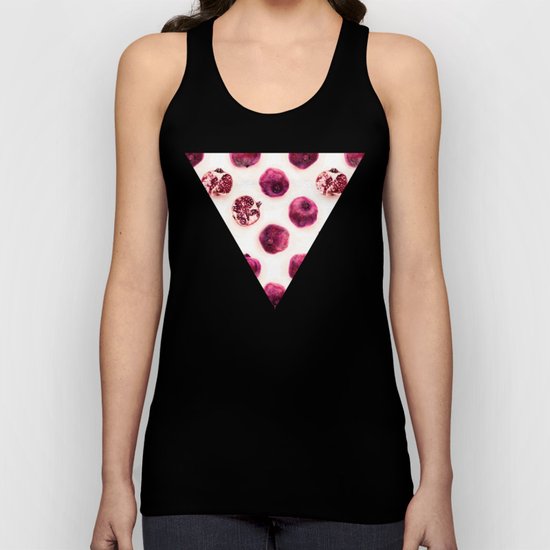 Pink Pomegranate Polka Dots Unisex Tank Top