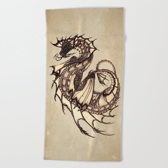 Tsunami Sea Dragon Beach Towel