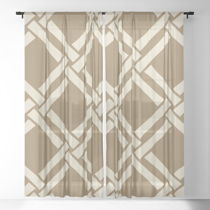 Classic Bamboo Trellis Pattern 560 Sheer Curtain