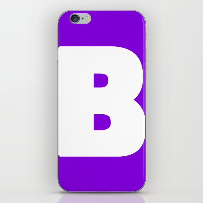 B (White & Violet Letter) iPhone Skin