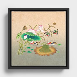 Minhwa: Duck Pond B Type Framed Canvas