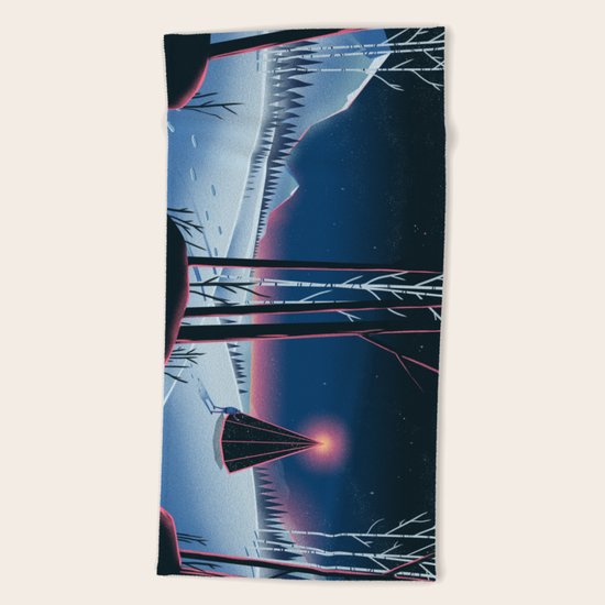Forest Fire Beach Towel