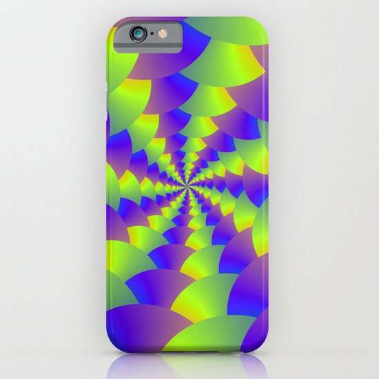 Yellow and Purple Spiral iPhone & iPod Case