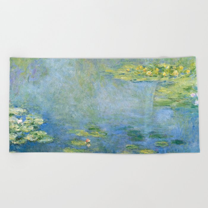 Water Lilies 1906 by Claude Monet Beach Towel