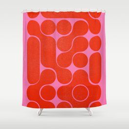 Abstract mid-century shapes no 6 Shower Curtain