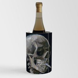 Skull Bones Skeleton Smoking Flower & Stardust Van Gogh Wine Chiller