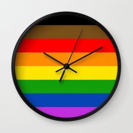 LGBTQ Pride Flag (More Colors More Pride) Wall Clock