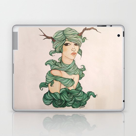 The girl from the forest Laptop & iPad Skin