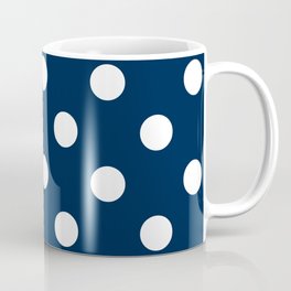 Polka Dots - White on Oxford Blue Mug