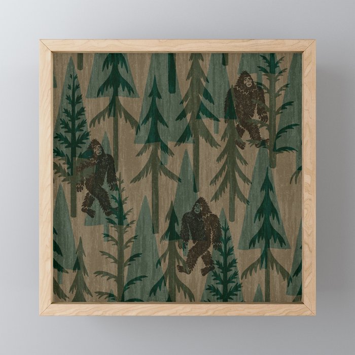Subtle Sasquatch - Camouflage  Framed Mini Art Print