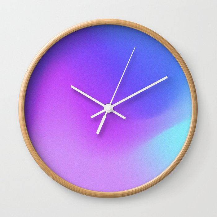 Gradient Minimal Purple Aesthetic Wall Clock
