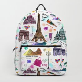 Voyage à Paris (Watercolor) Backpack